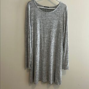 Staccato Soft Grey Long Sleeve Shirt Dress with Pockets. Size Large